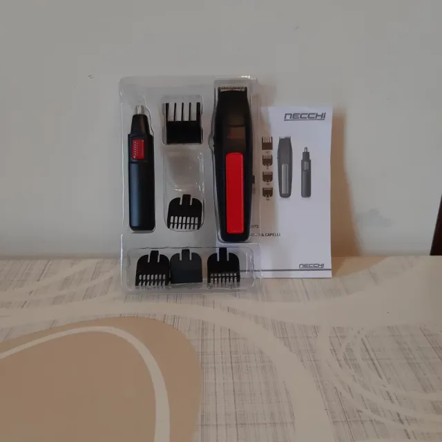 Kit Regolabarba e Capelli NECCHI Nero/Rosso