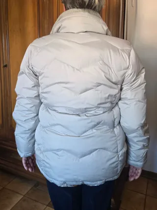 Piumino d'oca donna color ghiaccio