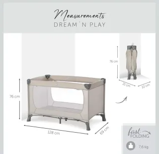 HAUCK Dream N Play cuna de viaje hasta 15 kg