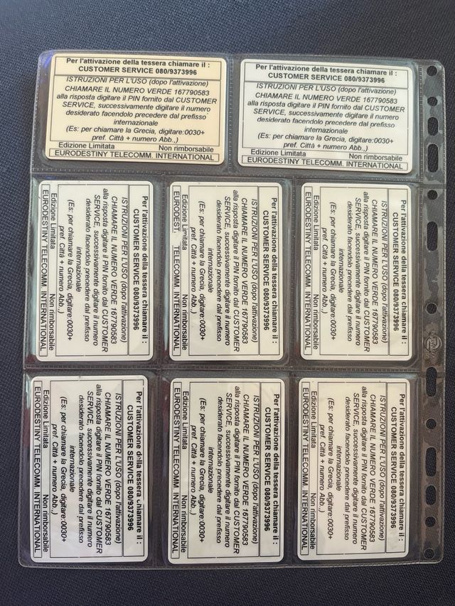 Carte telefoniche “Rare”