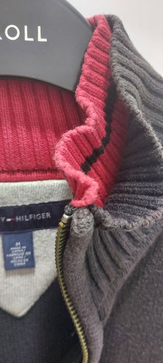 Jersey Tommy Hilfiger cremallera gris