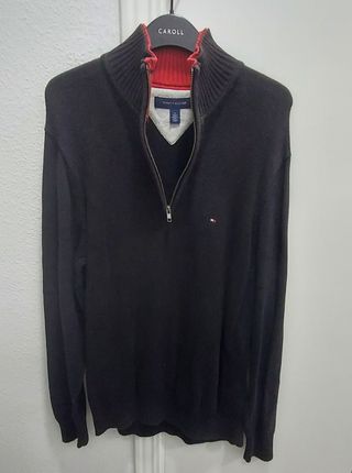 Jersey Tommy Hilfiger cremallera gris