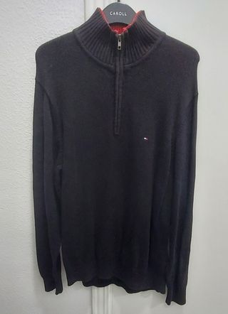 Jersey Tommy Hilfiger cremallera gris