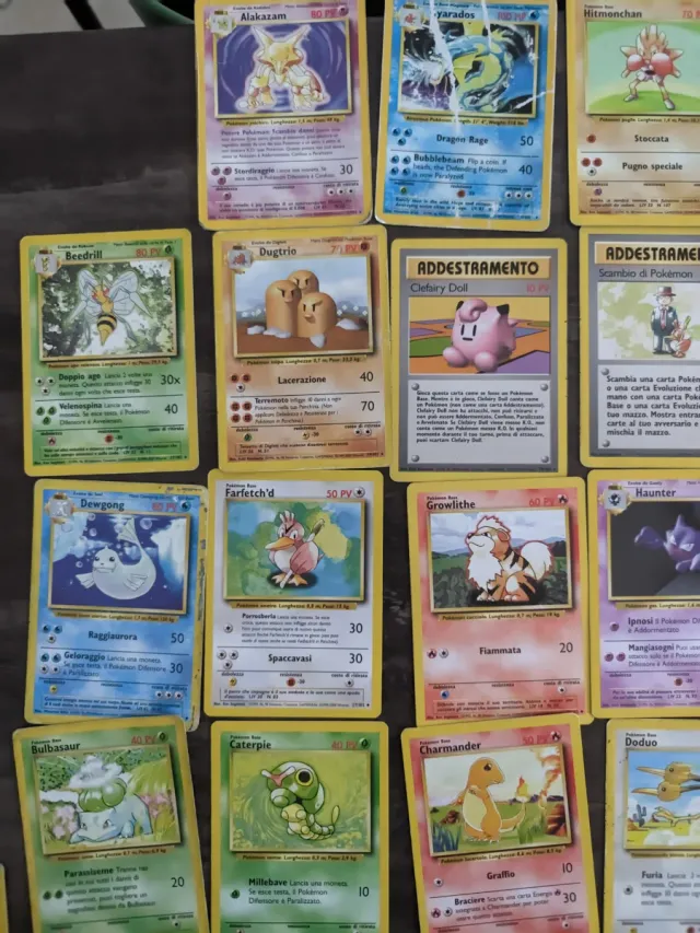 Lotto carte Pokemon Set Base