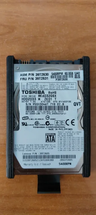 Disco Duro Toshiba 60GB 5400rpm MK6032GSX