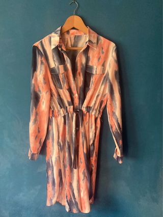 Vestido camisero estampado