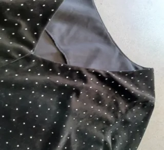 Vestido mujer negro con detalles plateados Inside