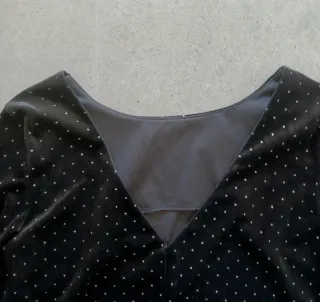 Vestido mujer negro con detalles plateados Inside