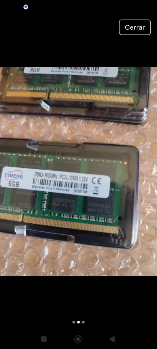 2x 8GB DDR3 Memoria RAM Portátil
