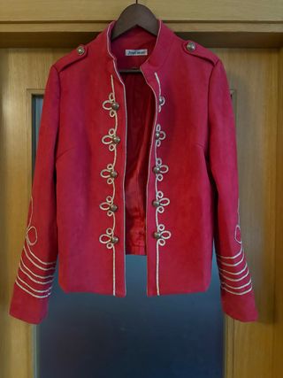 Chaqueta militar roja talla XL