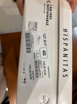 Zapatos Hispanitas Beige/Blanco