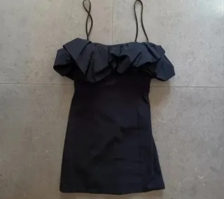 Vestido mini Stradivarius negro mujer