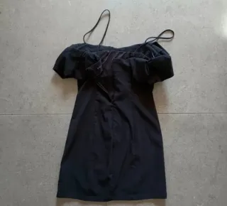 Vestido mini Stradivarius negro mujer
