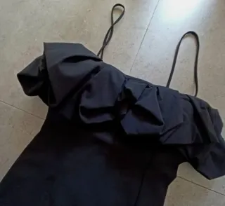 Vestido mini Stradivarius negro mujer
