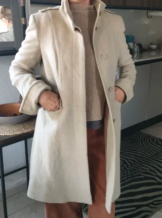 Cappotto donna 100% cashmere beige
