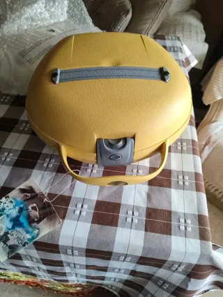 Neceser Maleta Viaje Maquillaje Amarillo Gris