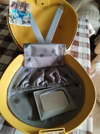 Neceser Maleta Viaje Maquillaje Amarillo Gris