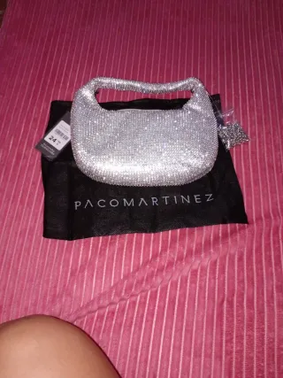 Bolso fiesta plateado Paco Martínez