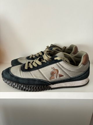 Zapatillas Le Coq Sportif grises y verde oliva