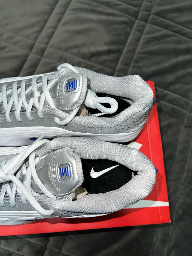 Nike Shox R4 Unisex Blancas y Azul