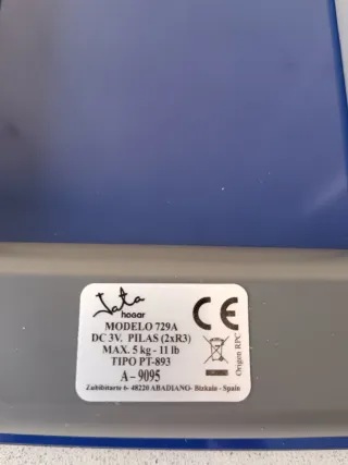 Balanza de cocina digital azul