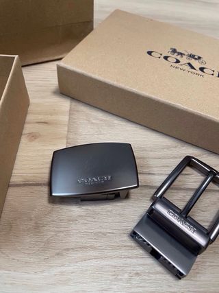 Cinturón Coach Negro/Gris