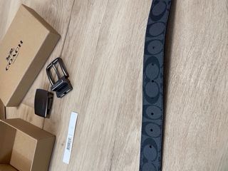 Cinturón Coach Negro/Gris