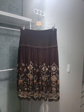 Falda West Seal Marrón Estampada
