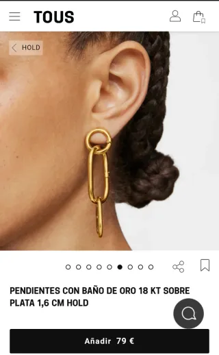 Pendientes Tous plata y oro