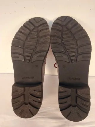 Scarpe donna stringate bordeaux lucide