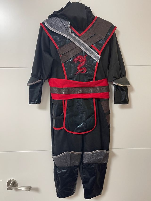 Disfraz Ninja Niño Dragón Rojo talla 3/4
