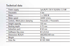 Fresadora de ranuras Hoffman MU2N