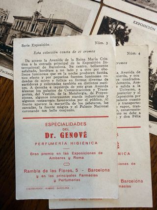 Colección Postales Antiguas Exposición Barcelona 
