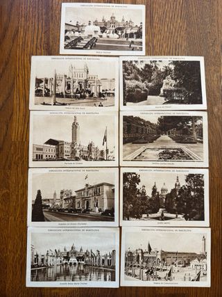Colección Postales Antiguas Exposición Barcelona 