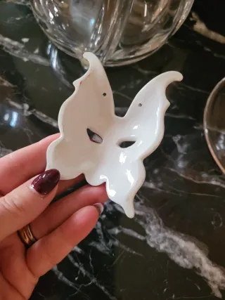 Maschera veneziana farfalla glitter rosa