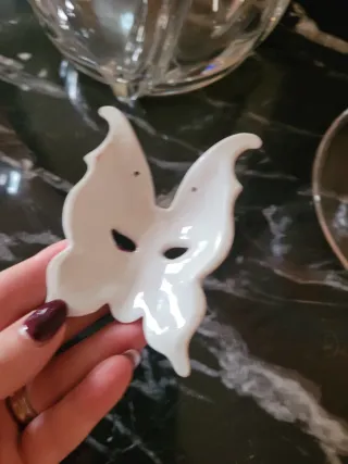 Maschera veneziana farfalla glitter rosa