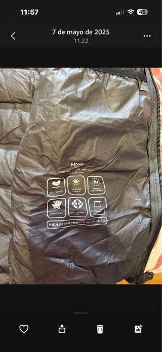 Chaleco acolchado con capucha Mango XXL