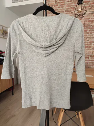 Sudadera fina gris Massimo Dutti