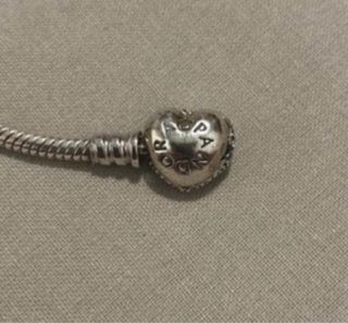 Pulsera Pandora Corazón Pave Plata