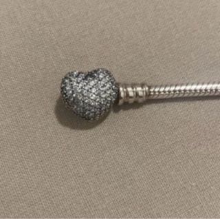 Pulsera Pandora Corazón Pave Plata