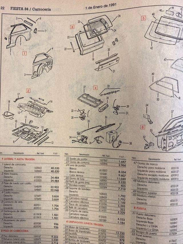 Manual Taller Ford Despiece 1991