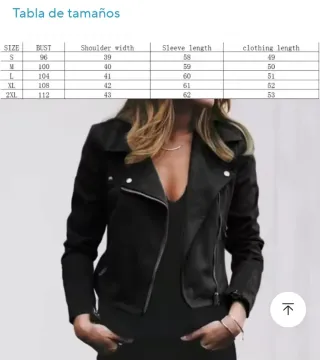 Chaqueta Antelina Negra Talla L