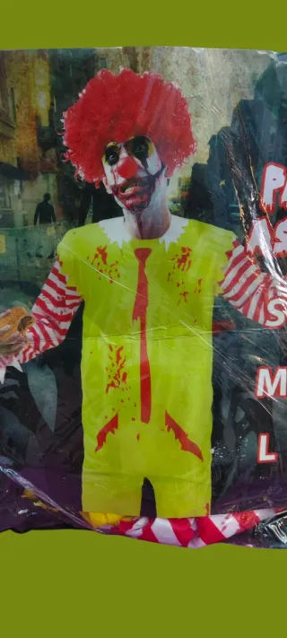 Disfraz Payaso Asesino Talla m
Unisex 