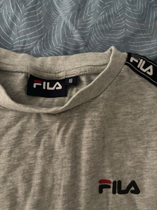 Camiseta Fila Gris Manga Larga
