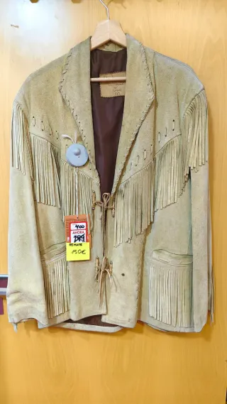 Chaqueta Indian Flecos Piel natural Talla L
