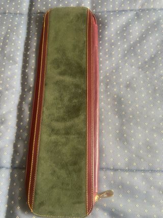 Estuche para corbatas Loewe de cuero verde