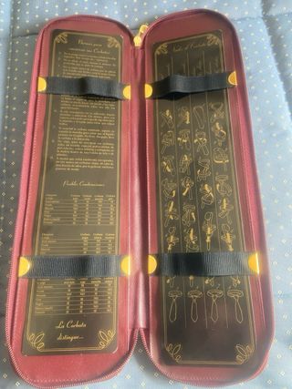 Estuche para corbatas Loewe de cuero verde