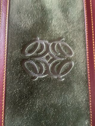 Estuche para corbatas Loewe de cuero verde
