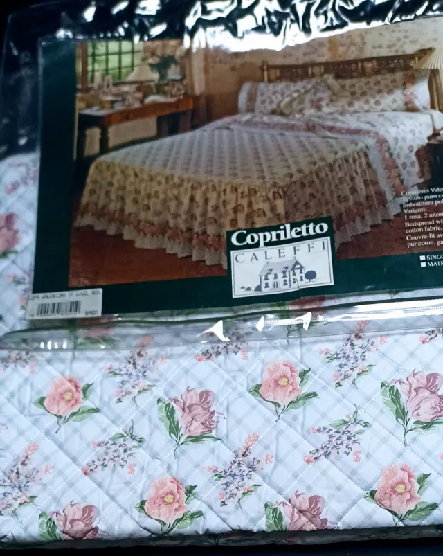 Copriletto trapuntato Caleffi floreale una piazza