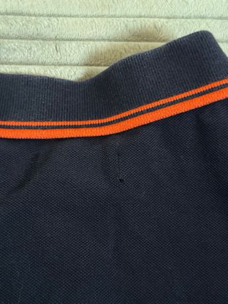 Polo Adidas Vintage Azul Marino y Naranja